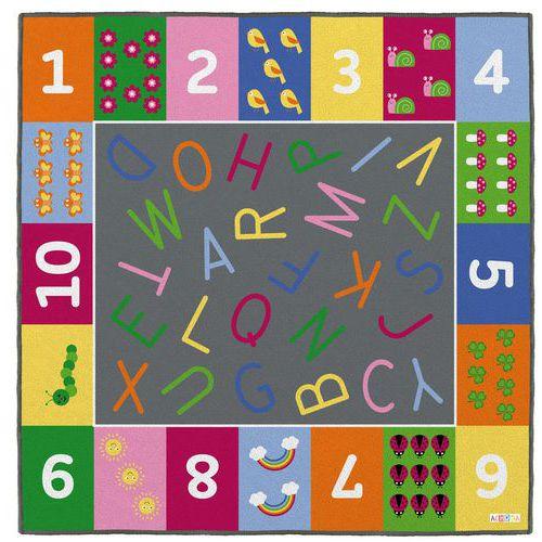 Illustration de : Tapis lettres et chiffres