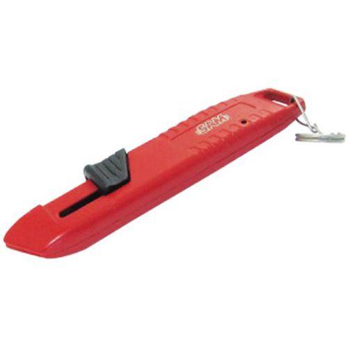 Illustration de : Couteau a.-retractable bimat. l. trapez. avec clip inox fme