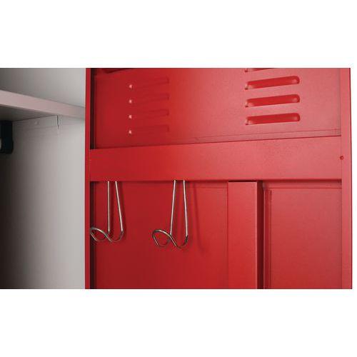 Illustration de : Vestiaire XL - 1 colonne largeur 500 mm - Sur pieds - Manutan Expert