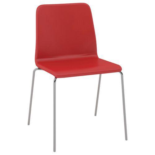 Illustration de : Chaise de réunion Celte tissu enduit PVC Quadrifoglio