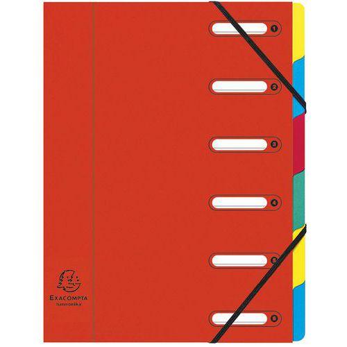 Illustration de : Trieur HARMONIKA à fenêtres avec élastiques lustrée