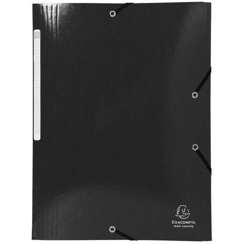 Illustration de : Chemise à élastiques 3 rabats carte lustrée pelliculée Iderama A4