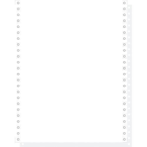 Illustration de : Feuilles listing blanc 240x12 2plis microperforation détachable