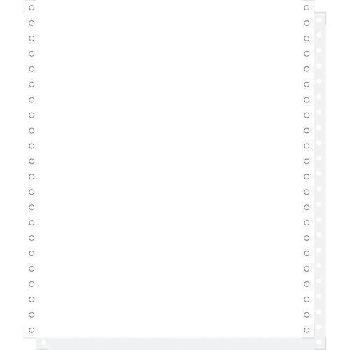 Illustration de : Feuilles listing autocop. blanc 240x11 2plis bande détachable