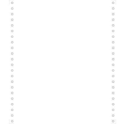 Illustration de : Feuilles listing blanc 240x11 1pli bandes détachables 70g