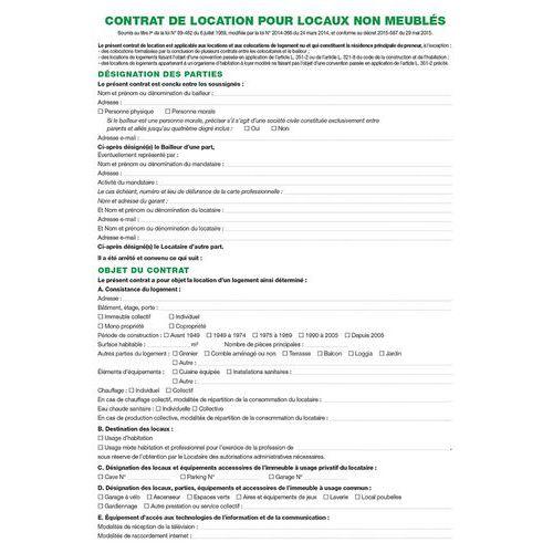 Illustration de : Contrat de location pour locaux non meublés réf 44E