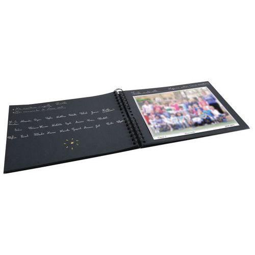 Illustration de : Album photos à spirales 50 pages noires pour photos de classe