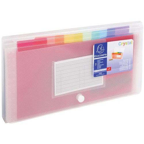 Illustration de : Trieur midi 7 compartiments en polypropylène Crystal - 14x26cm