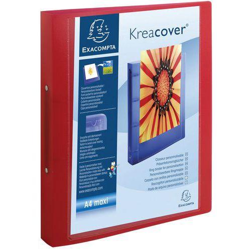 Illustration de : Classeur 2 anneaux 30mm polypropylène chromaline 7/10e Krea Cover