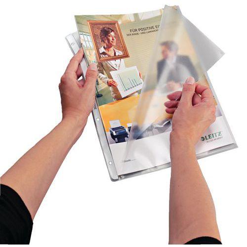 Illustration de : Pochettes perforées Premium A4 polypropylène 130µ Leitz