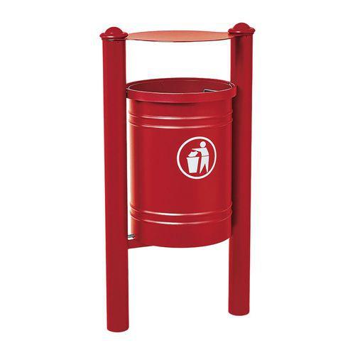 Illustration de : Poubelle Saintonge 40 L avec seau pommeau Agora - Procity