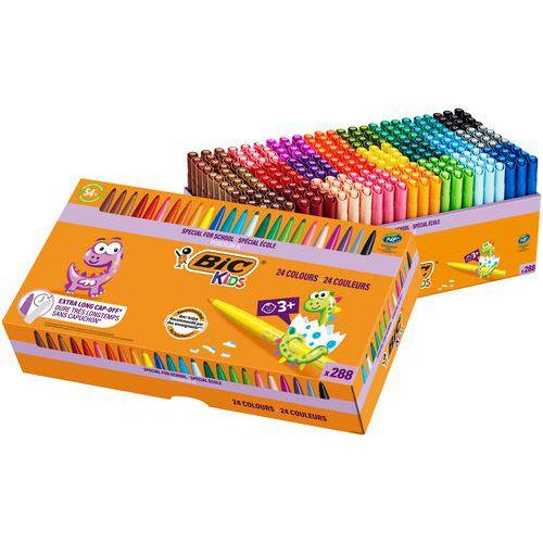 Illustration de : Maxi classpack 288 feutres Visacolor - Bic