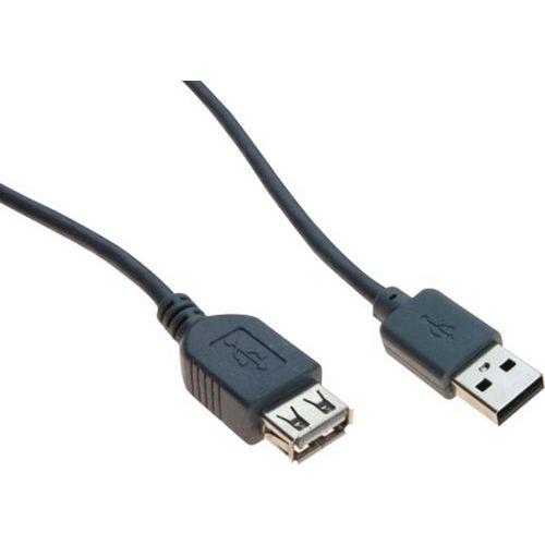 Illustration de : Rallonge USB 2.0 type A et B avec ferrites noire - 1,0 m