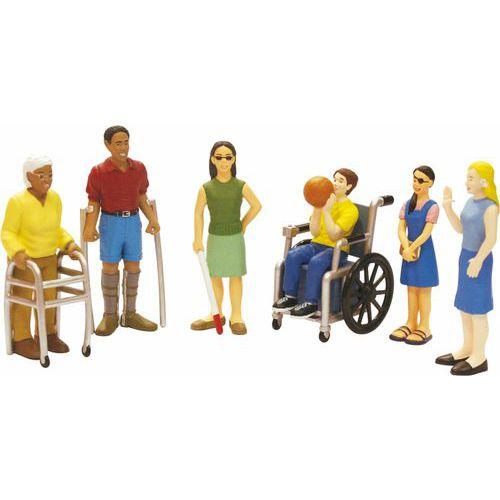 Illustration de : Figurines des handicaps - Lot de 6 - Miniland