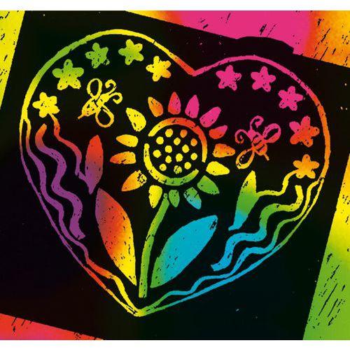 Illustration de : Feuille 15 x 21 cm. noir/arc-en-ciel