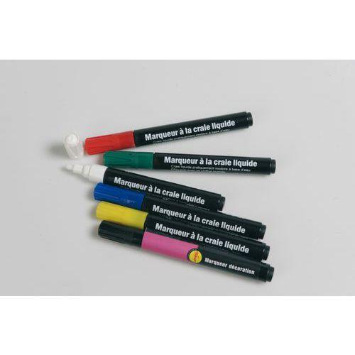 Illustration de : Pochette 6 marqueurs à la craie liquide pointe 4mm - Pichon