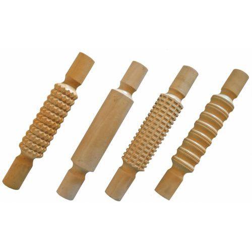 Illustration de : Lot de 4 rouleaux 21 cm bois massif