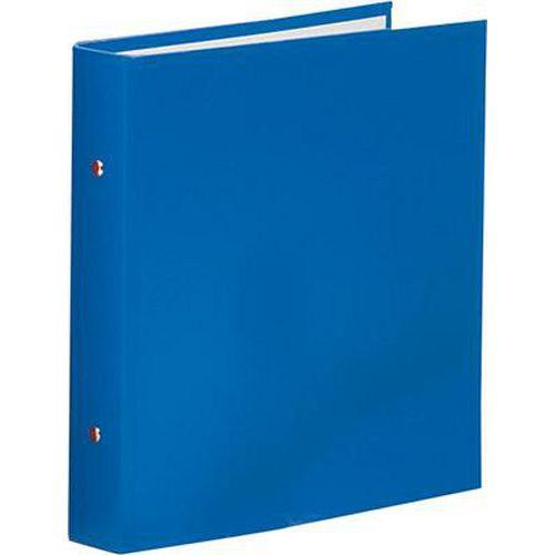 Illustration de : Classeur 17x22 cm couverture plastique 2 anneaux 30 mm - Purple