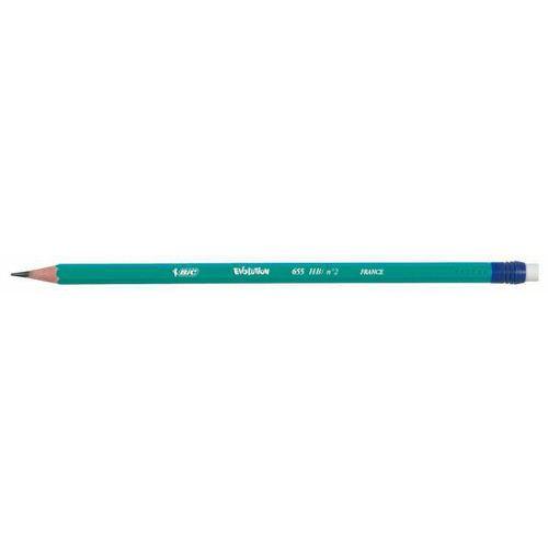 Illustration de : Douzaine de crayons noirs hb evolution 655 - Bic