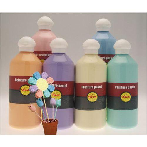 Illustration de : Assortiment 6 flacons 500 ml gouache pastel - Pichon