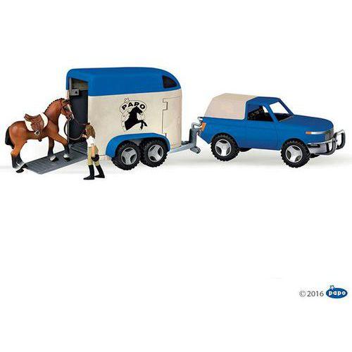 Illustration de : Le 4x4 avec son conducteur et son van - Papo