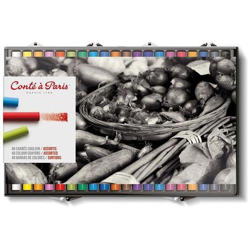 Illustration de : Boite 40 pastels tendres conte à paris 65 mm Ø 10 mm - Conte a Paris