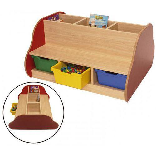 Illustration de : Banc bibliothèque 6 places