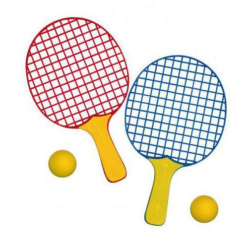 Illustration de : Mini-raquettes plastique type ping-pong- Lot de 12