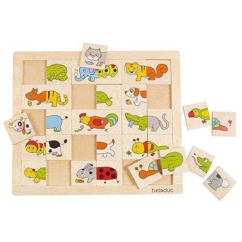 Illustration de : Puzzle méli-mélo les animaux - Beleduc