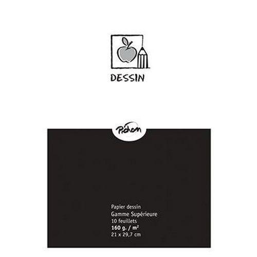 Illustration de : Pochette 10 feuilles de dessin 160 g blanc 21 x 29,7 - Pichon