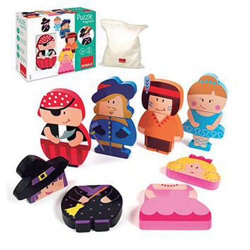 Illustration de : Puzzle magnétique personnages interchangeables - Goula
