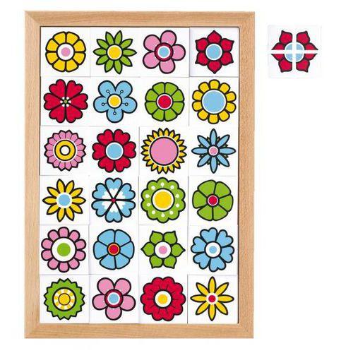 Illustration de : Puzzle loto des fleurs - Rolf