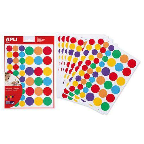 Illustration de : Assortiment 960 gommettes rondes - Apli