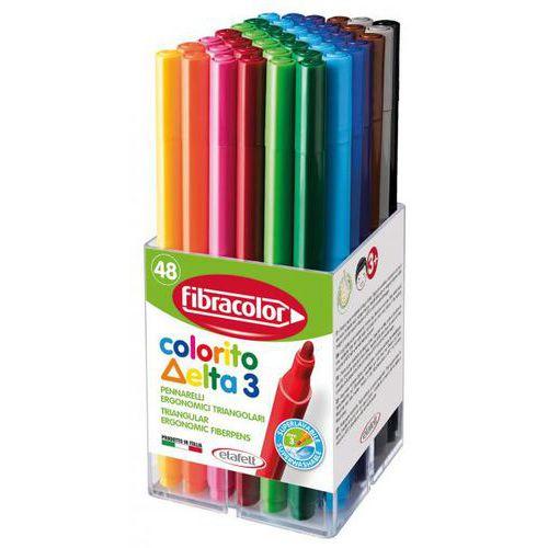 Illustration de : Pot 48 feutres Colorito Delta 3