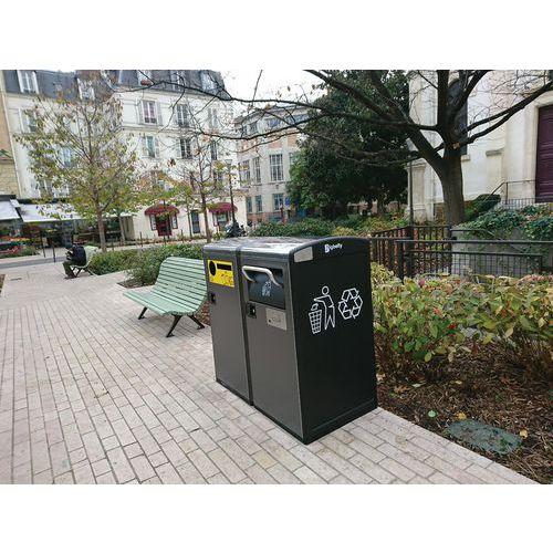 Illustration de : Double poubelle connectée Bigbelly