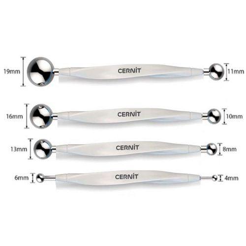 Illustration de : Outil à embosser métal avec boules 13mm/8mm - Cernit