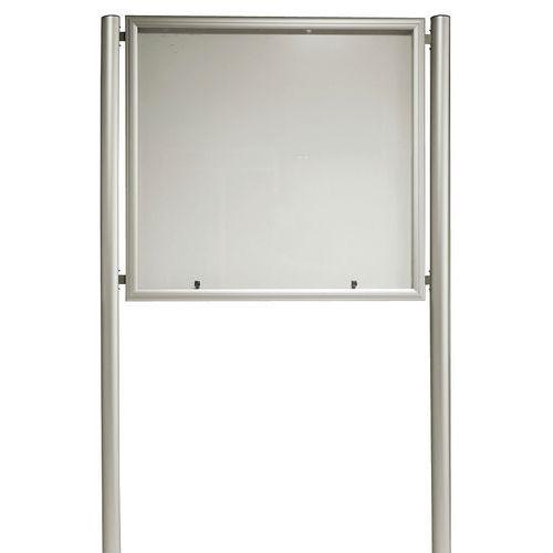 Illustration de : Vitrine d'extérieure sur pied Reverso Planorga
