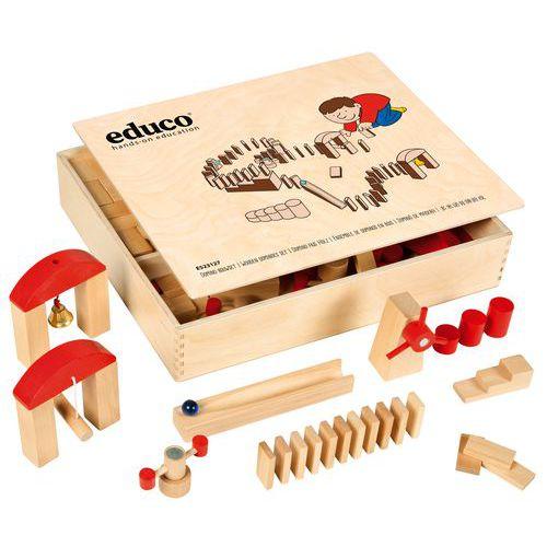 Illustration de : Ensemble de dominos en bois - Educo