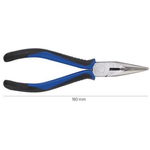 Illustration de : Pince à bec demi-rond droit 160mm - Manutan Expert