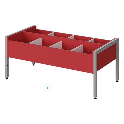 Illustration de : Bac à albums/BD structure métal Ellipse enfant - Manutan Expert