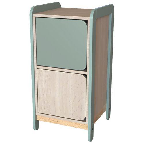 Illustration de : Meuble 1 colonne avec 2 portes Lili