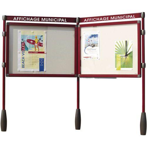 Illustration de : Pied intermédiaire pour vitrines côte à côte extérieure Antarès