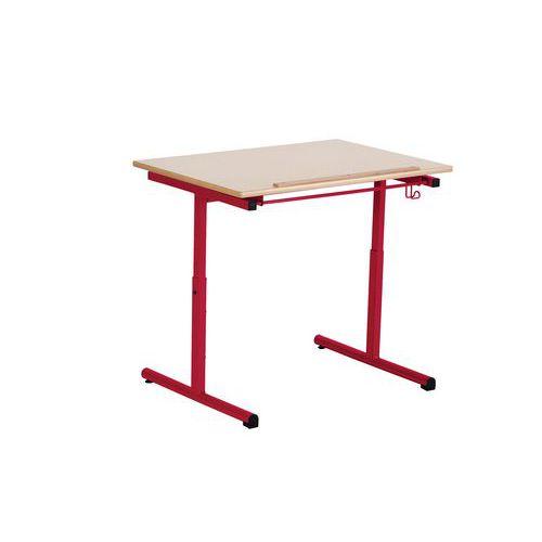 Illustration de : Table réglable Atlas pour handicapé plateau fixe - Manutan Expert