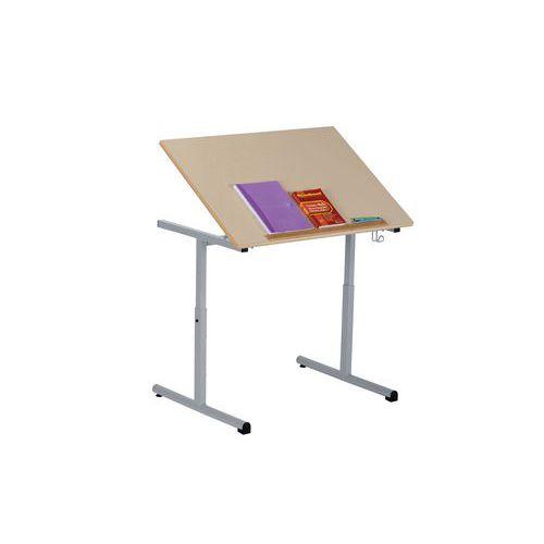 Illustration de : Table réglable Atlas pour handicapé plateau inclinable - Manutan Expert