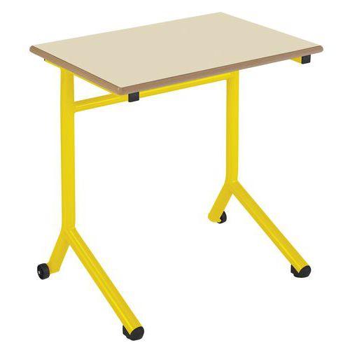 Illustration de : Table Atlas Mobile chants alaisés plateau Beige - Manutan Expert