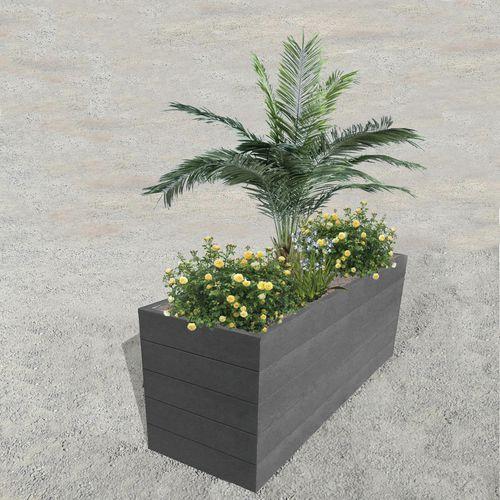 Illustration de : Jardinière Espace rectangulaire plastique recyclé Espace Urbain