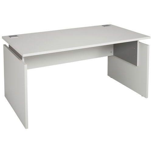 Illustration de : Bureau droit Linéo blanc Simmob