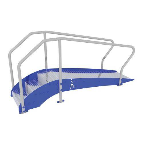 Illustration de : Passerelle rampe et escalier