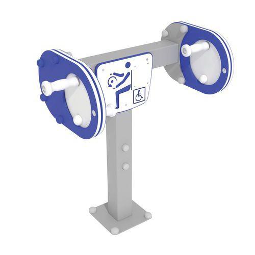 Illustration de : Double bicyclette à bras PMR