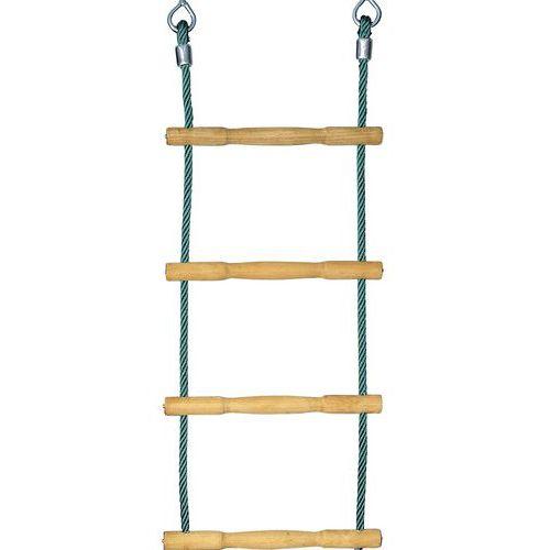 Illustration de : Echelle de corde échelons bois 2.50 m vert Huck